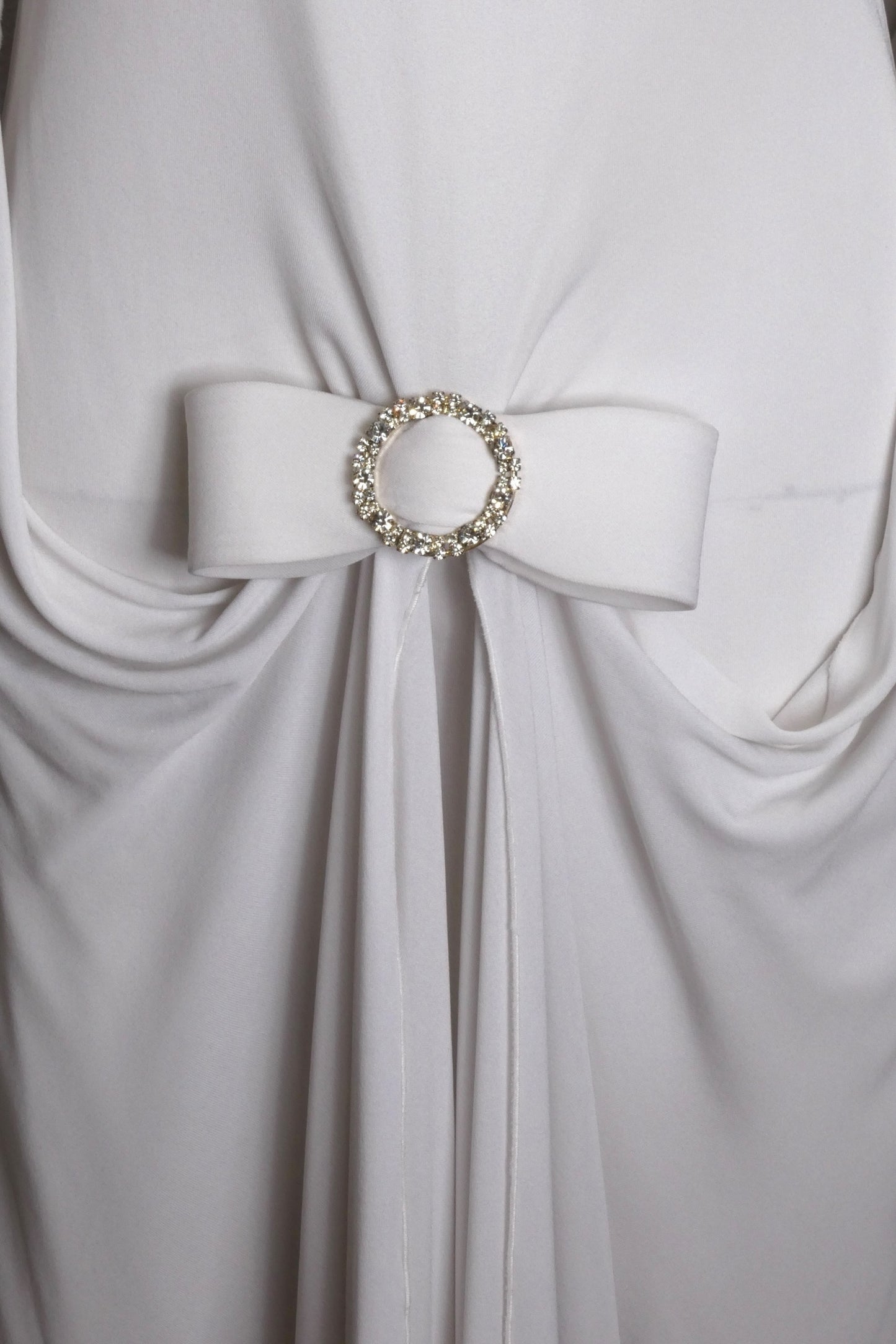 PIERRE CARDIN (HAUTE COUTURE)- 2007 White Jersey Knit Gown, Size 6