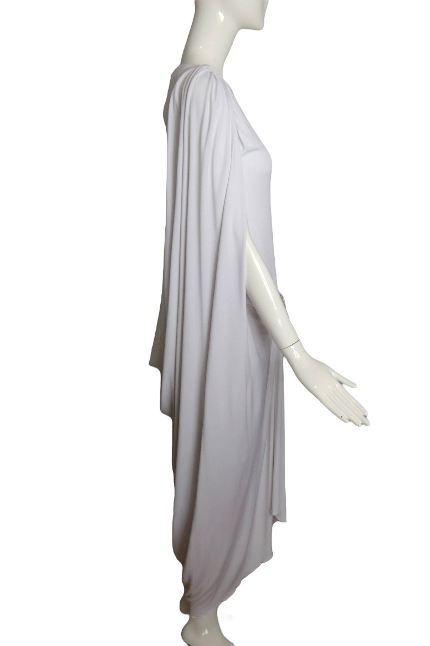 PIERRE CARDIN (HAUTE COUTURE)- 2007 White Jersey Knit Gown, Size 6