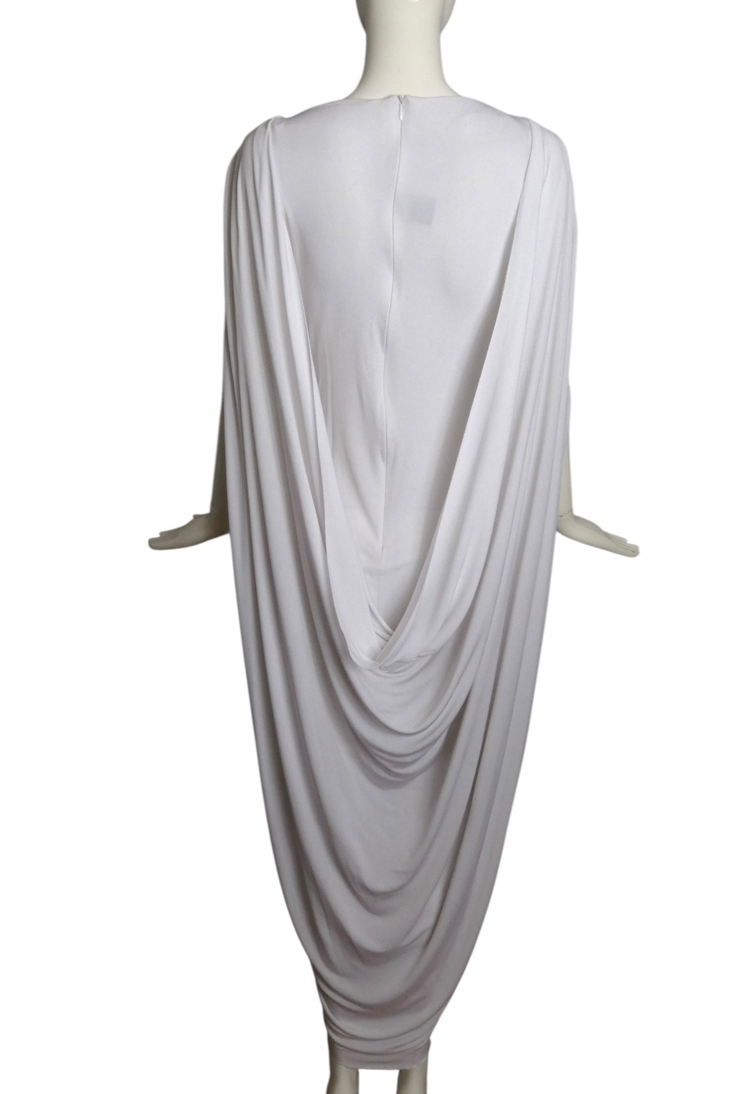 PIERRE CARDIN (HAUTE COUTURE)- 2007 White Jersey Knit Gown, Size 6