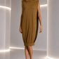 PIERRE CARDIN - 1980s Brown Wool Knit Over Dress, Size 4