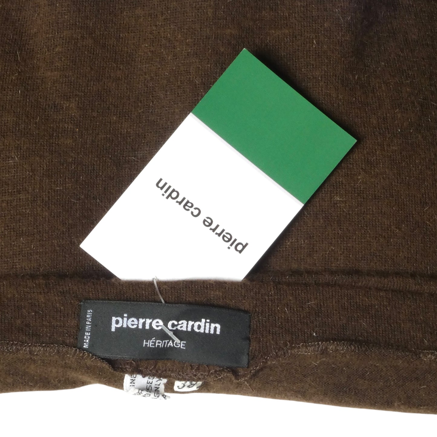 PIERRE CARDIN-1989 Brown Wool Knit Dress, Size-4