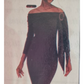 1989 Haute Couture Navy Wool Knit Dress, Size-2