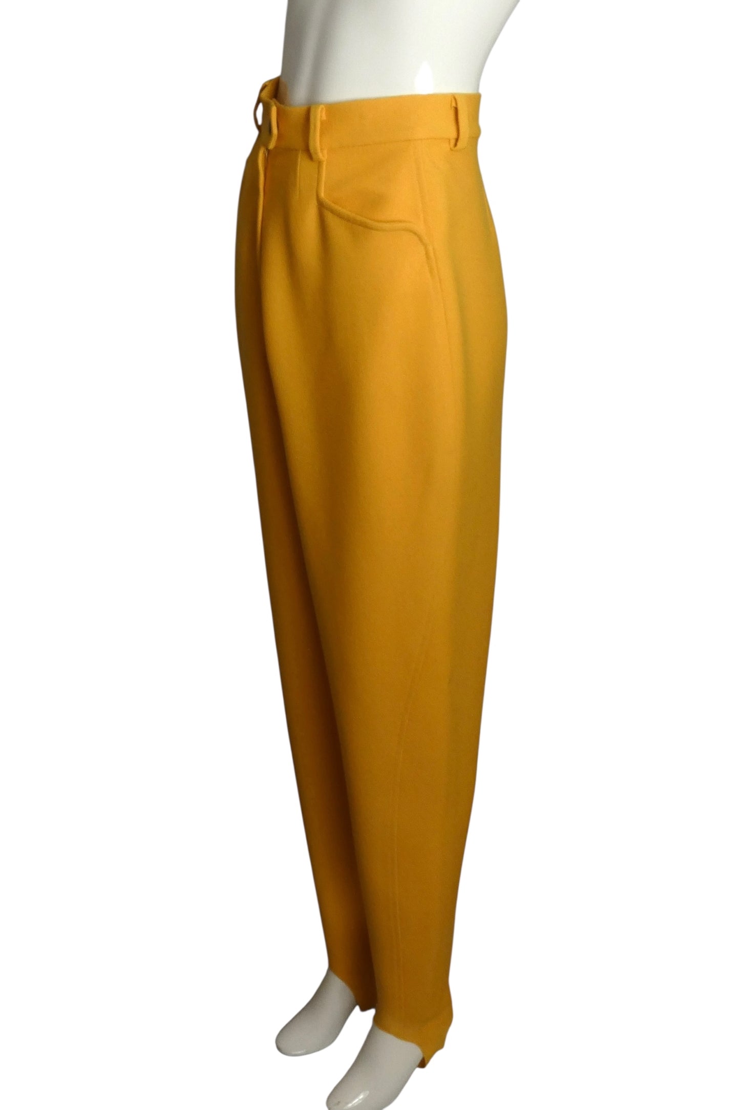 PIERRE CARDIN- 2002 Yellow Crepe Stirrup Pants, Size 6