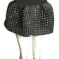 PIERRE CARDIN BOUTIQUE-1991 Charcoal Puckered Rubber Overskirt, Size-4