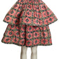 PIERRE CARDIN (HAUTE COUTURE)- 1974 Printed Silk Tiered Skirt, Size 6