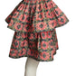 PIERRE CARDIN (HAUTE COUTURE)- 1974 Printed Silk Tiered Skirt, Size 6