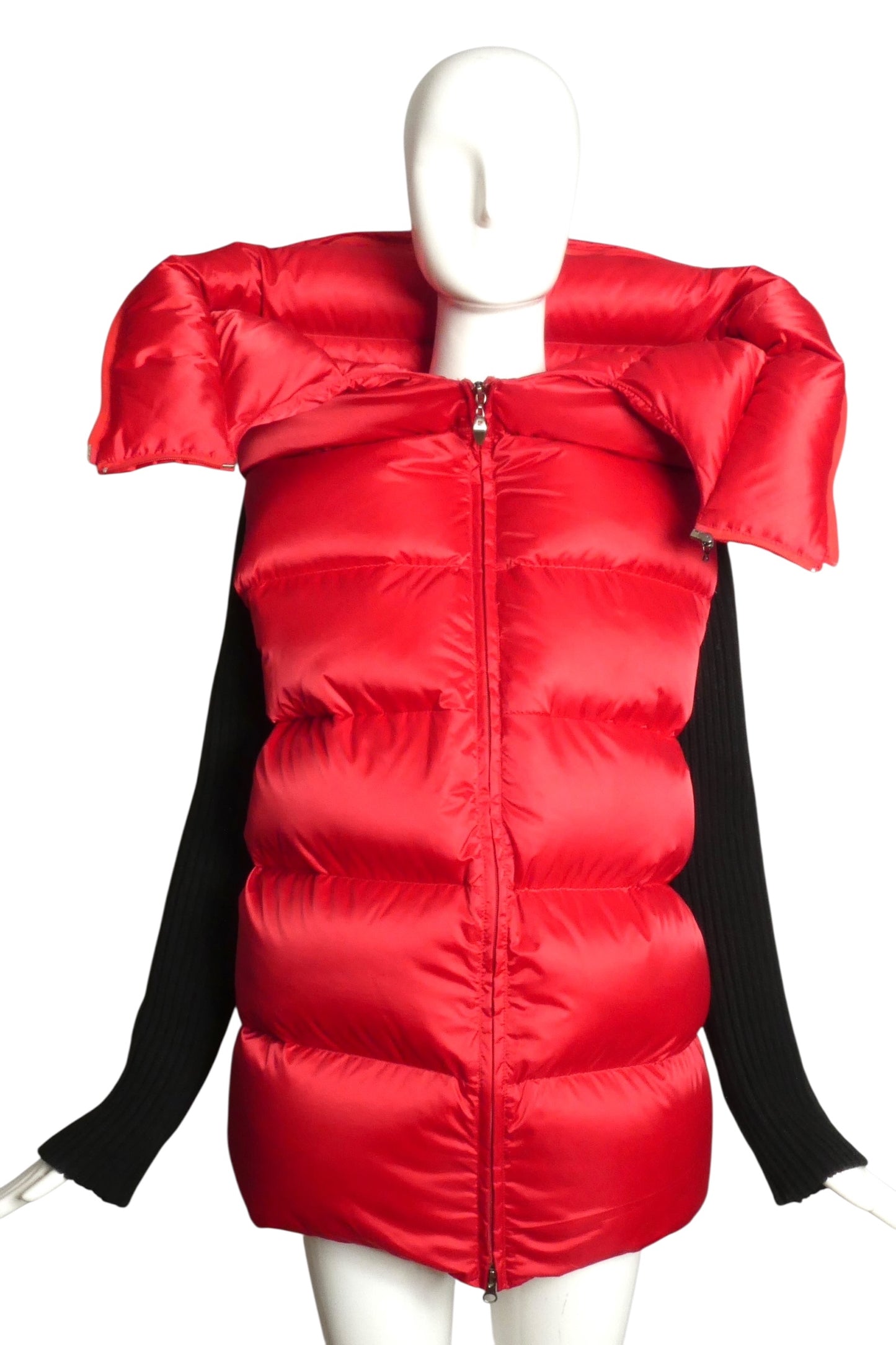 PIERRE CARDIN (HAUTE COUTURE)- 2009 Red Puffer Coat, Size 4