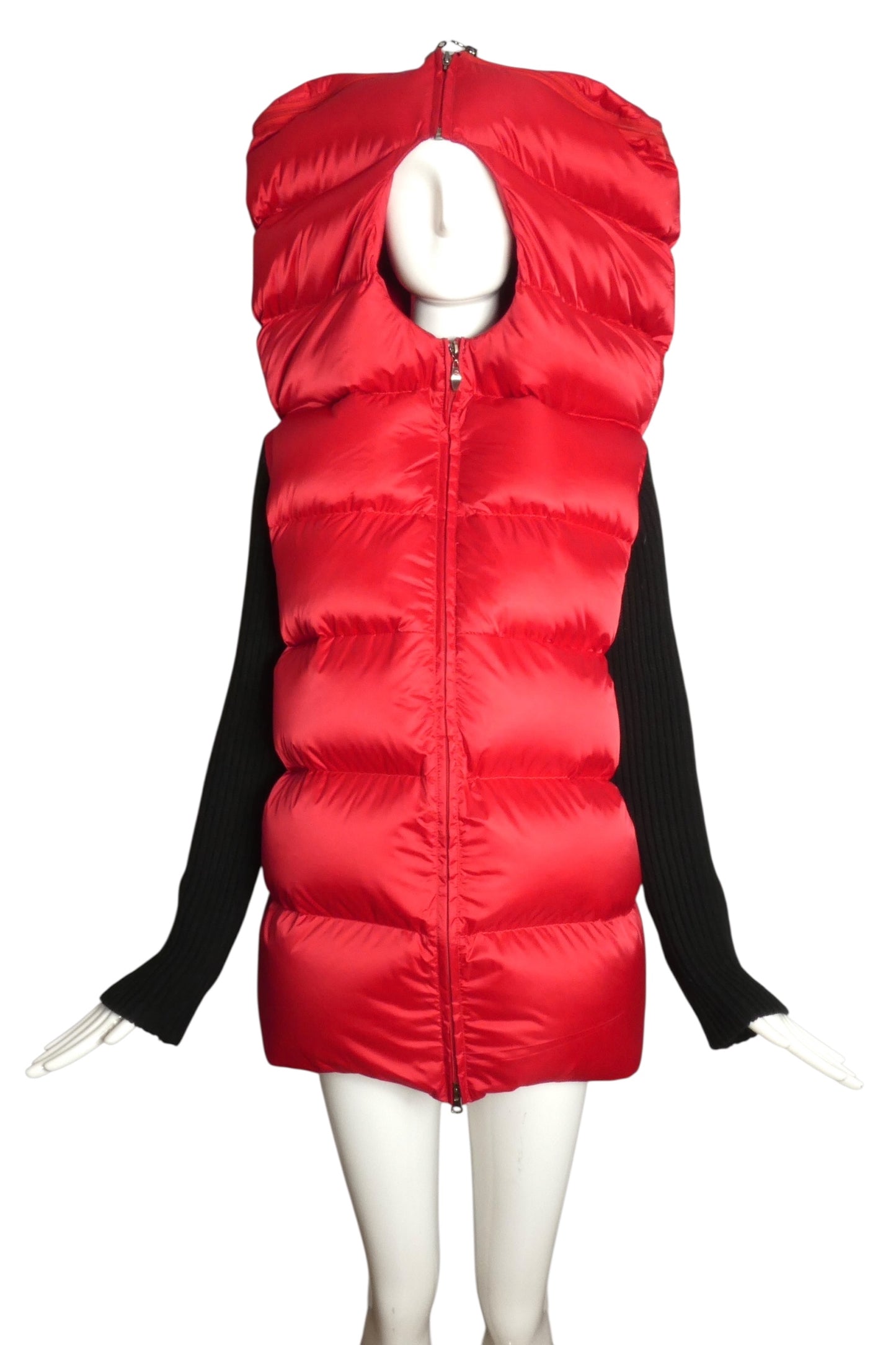PIERRE CARDIN (HAUTE COUTURE)- 2009 Red Puffer Coat, Size 4