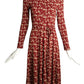 1970s Printed Knit Dress, Size 2