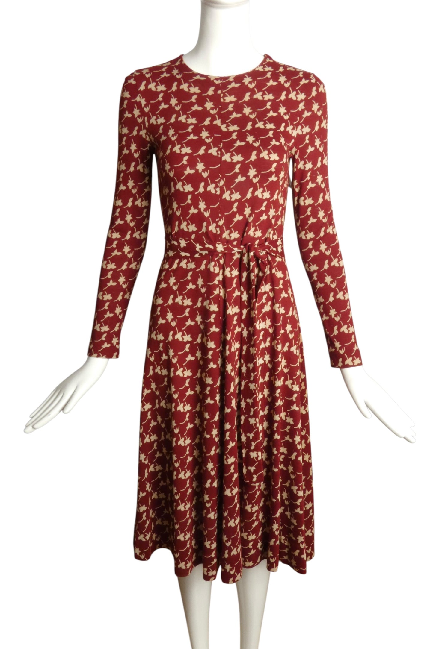 1970s Printed Knit Dress, Size 2