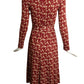 1970s Printed Knit Dress, Size 2