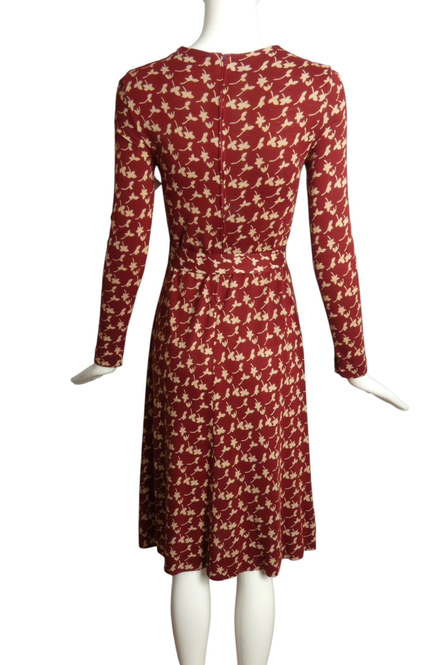 1970s Printed Knit Dress, Size 2