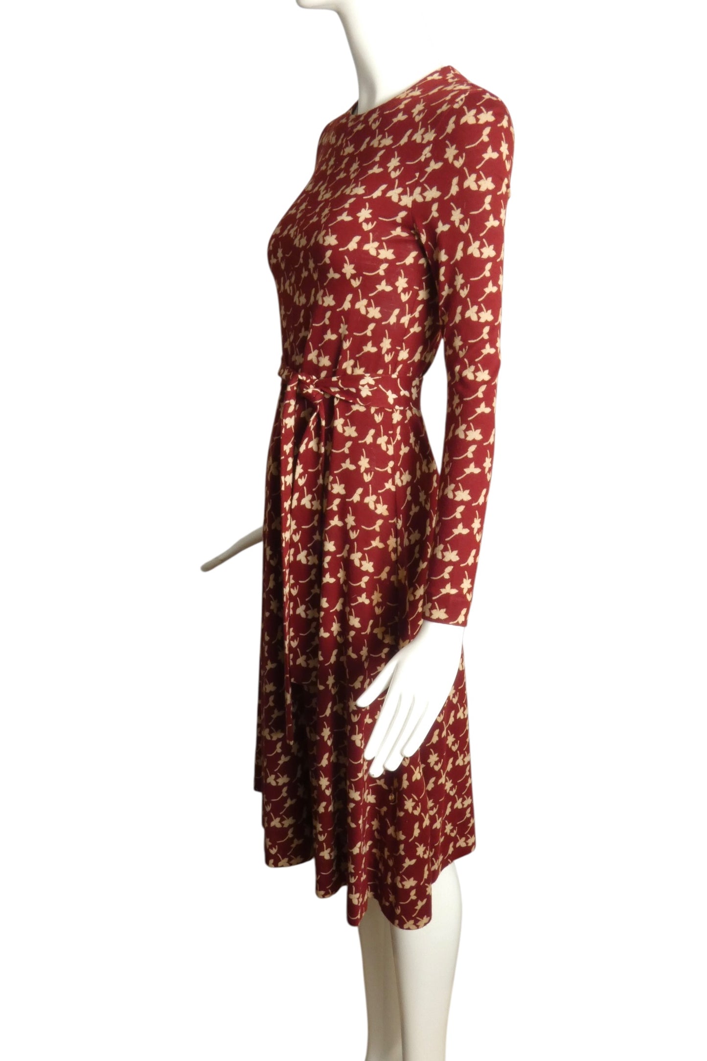 1970s Printed Knit Dress, Size 2