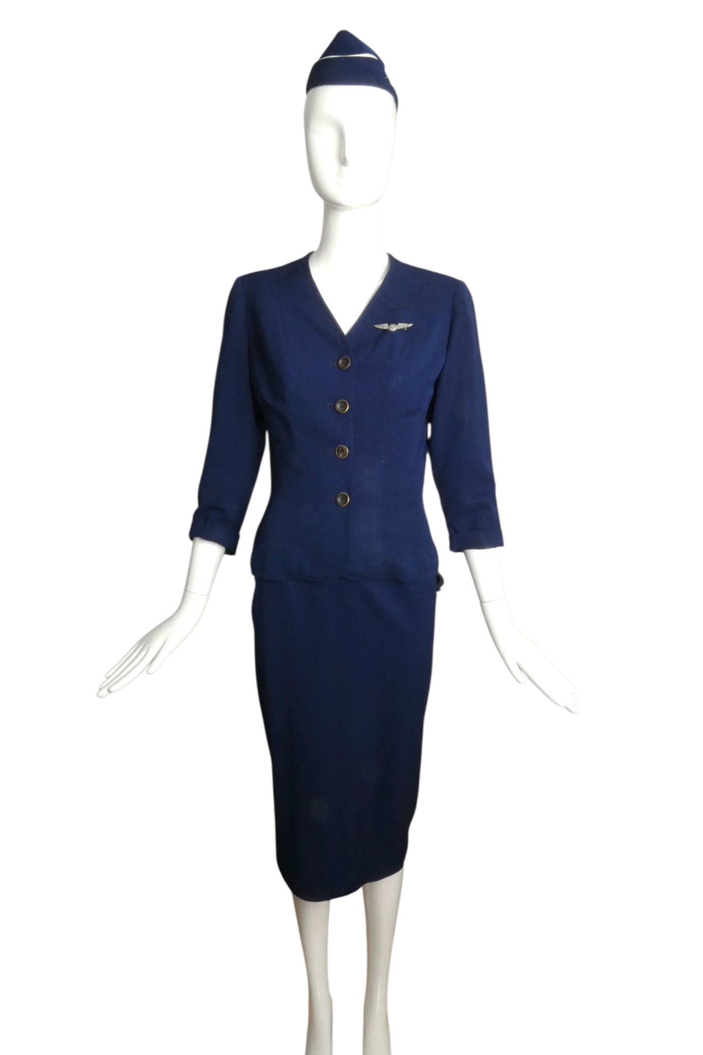 AMERICAN AIRLINES- 1959 Navy Airline Uniform Smock, Size 4