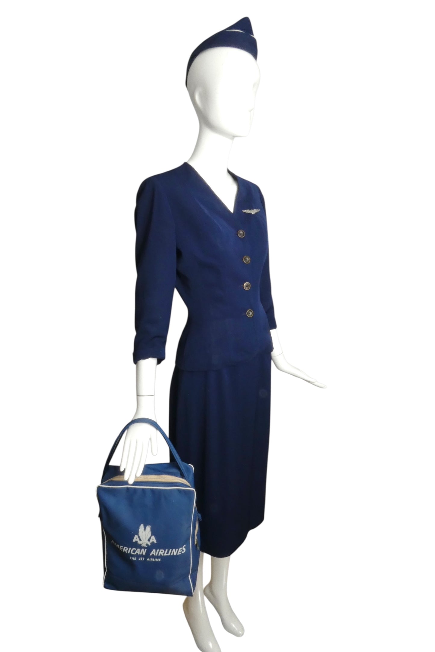 AMERICAN AIRLINES- 1959 Navy Airline Uniform Smock, Size 4