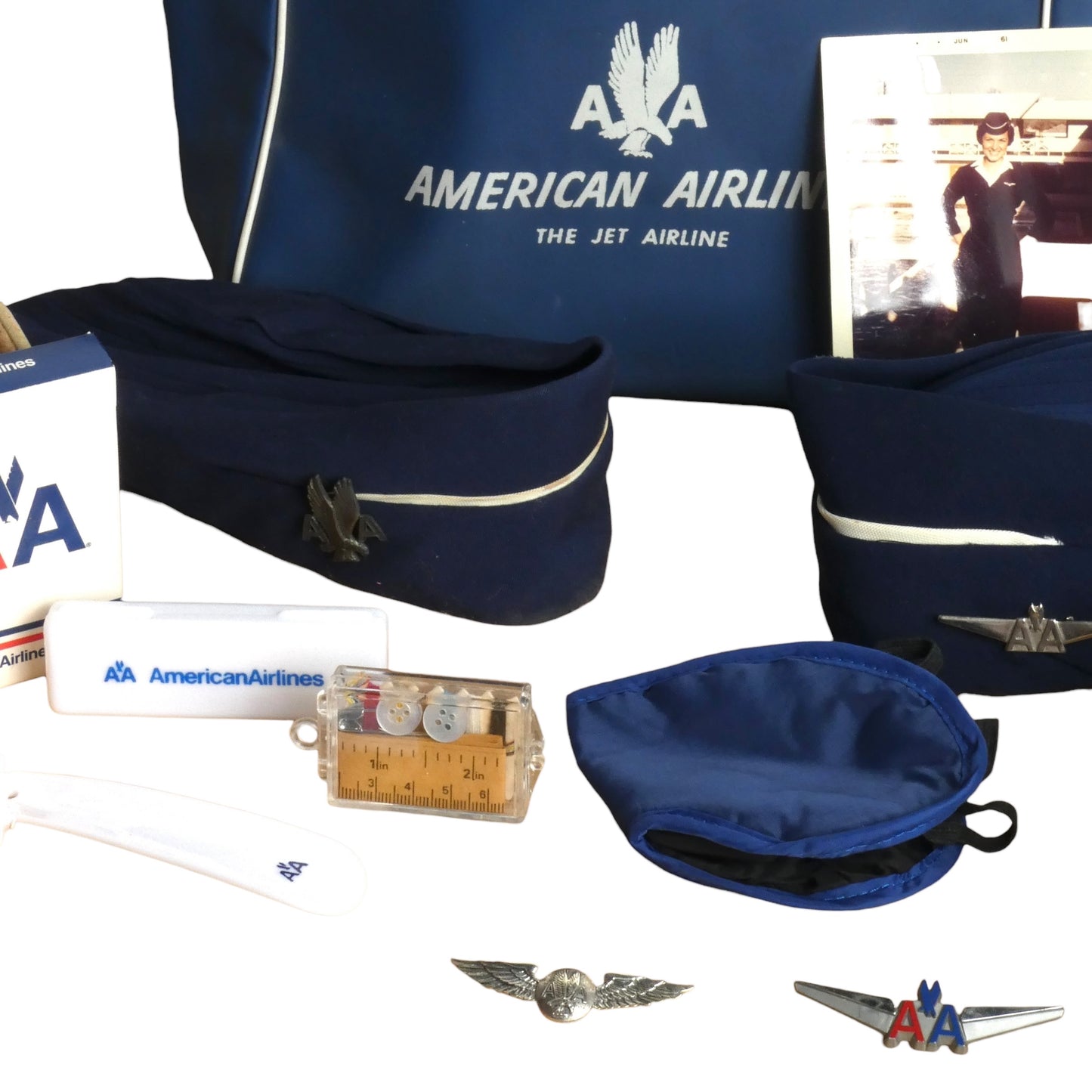 AMERICAN AIRLINES- 1959 Navy Airline Uniform Smock, Size 4