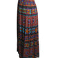 MISS O by OSCAR- 1980s Cotton Print Pleated Skirt, Size 8