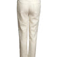 CHANEL- NWT 2011 White & Black Lasercut Tweed Trousers, Size 8