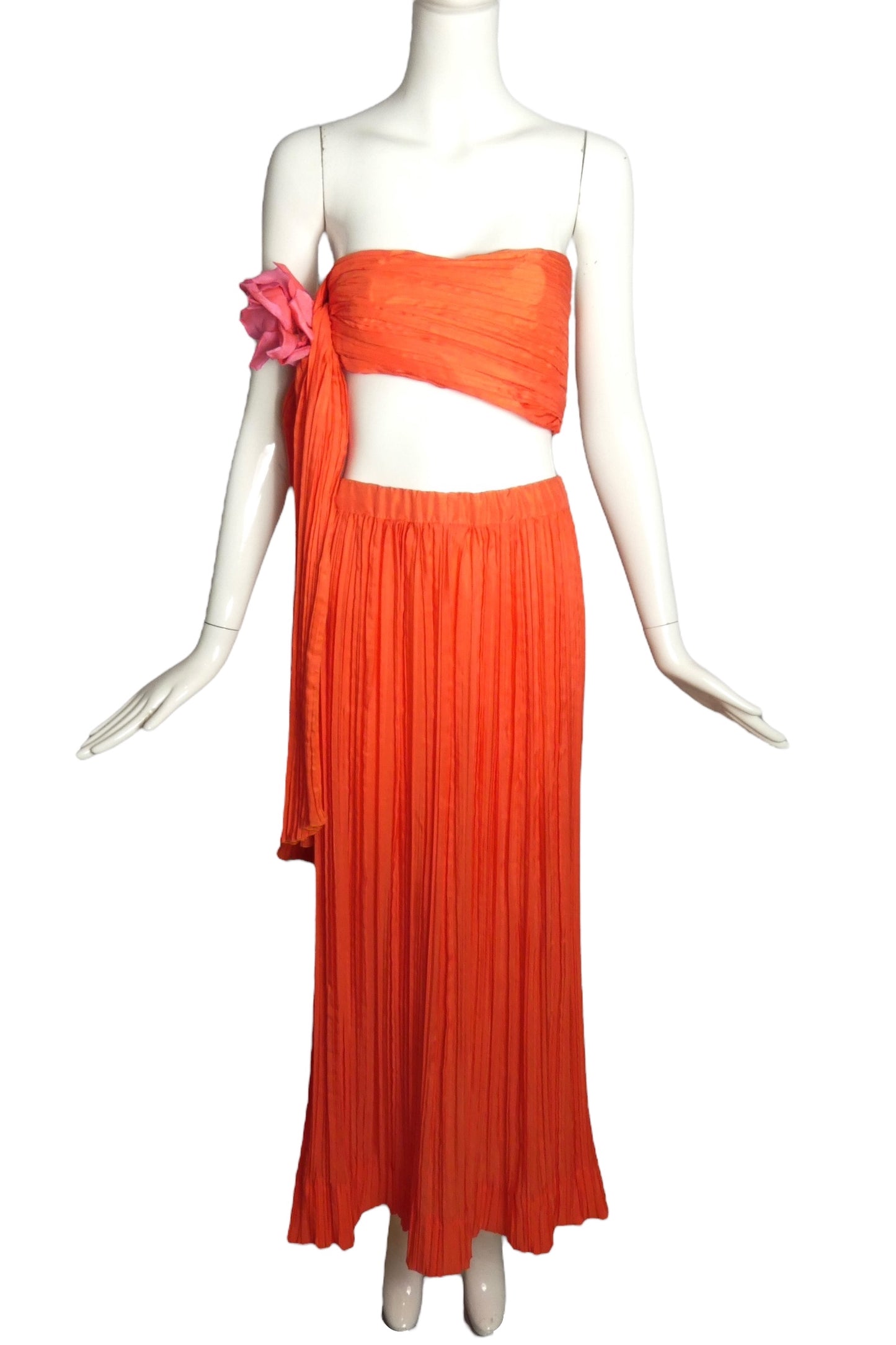 PIERRE CARDIN (HAUTE COUTURE)-1994 Crinkle Pleat Ensemble, Size-6