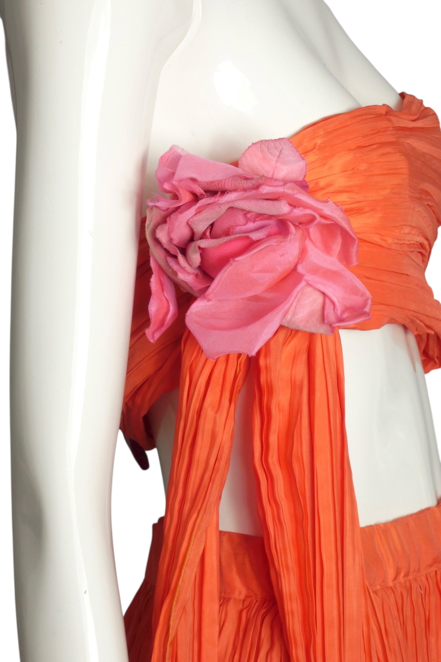 PIERRE CARDIN (HAUTE COUTURE)-1994 Crinkle Pleat Ensemble, Size-6