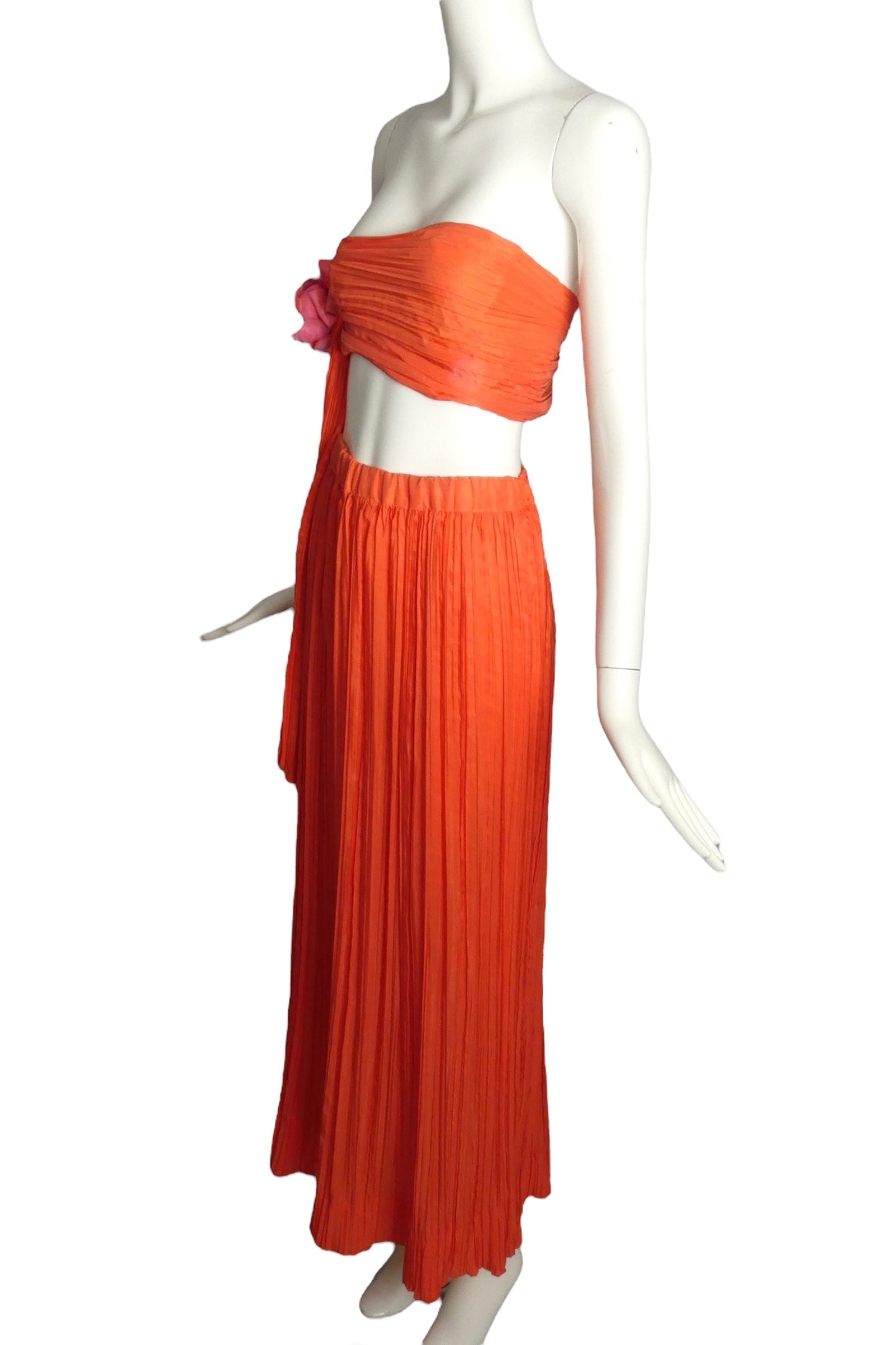 PIERRE CARDIN (HAUTE COUTURE)-1994 Crinkle Pleat Ensemble, Size-6