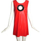 PIERRE CARDIN (Haute Couture)- 2011 Red Hologram Latex Dress, Size 6