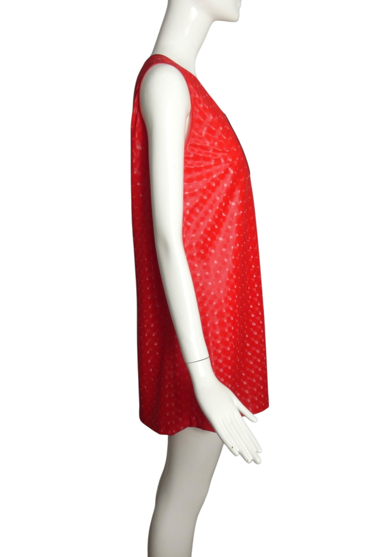 PIERRE CARDIN (Haute Couture)- 2011 Red Hologram Latex Dress, Size 6