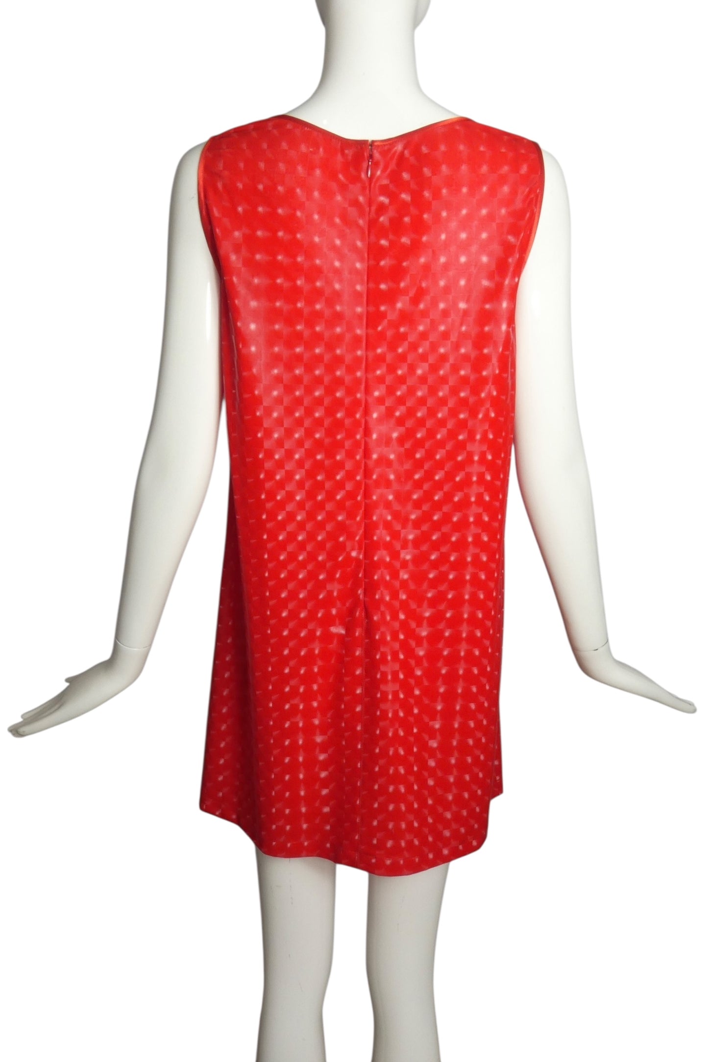 PIERRE CARDIN (Haute Couture)- 2011 Red Hologram Latex Dress, Size 6