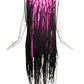 PIERRE CARDIN (HAUTE COUTURE)- 2009 Pink Neoprene Fringe Dress & Goggles, Size 4