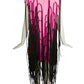 PIERRE CARDIN (HAUTE COUTURE)- 2009 Pink Neoprene Fringe Dress & Goggles, Size 4
