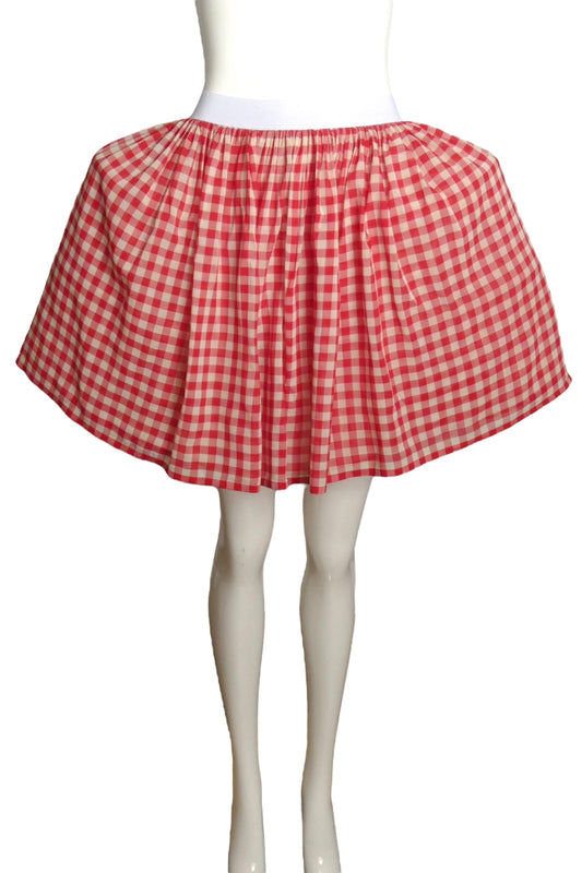 PIERRE CARDIN (HAUTE COUTURE)- Chiffon Gingham Pannier Skirt, Size 4