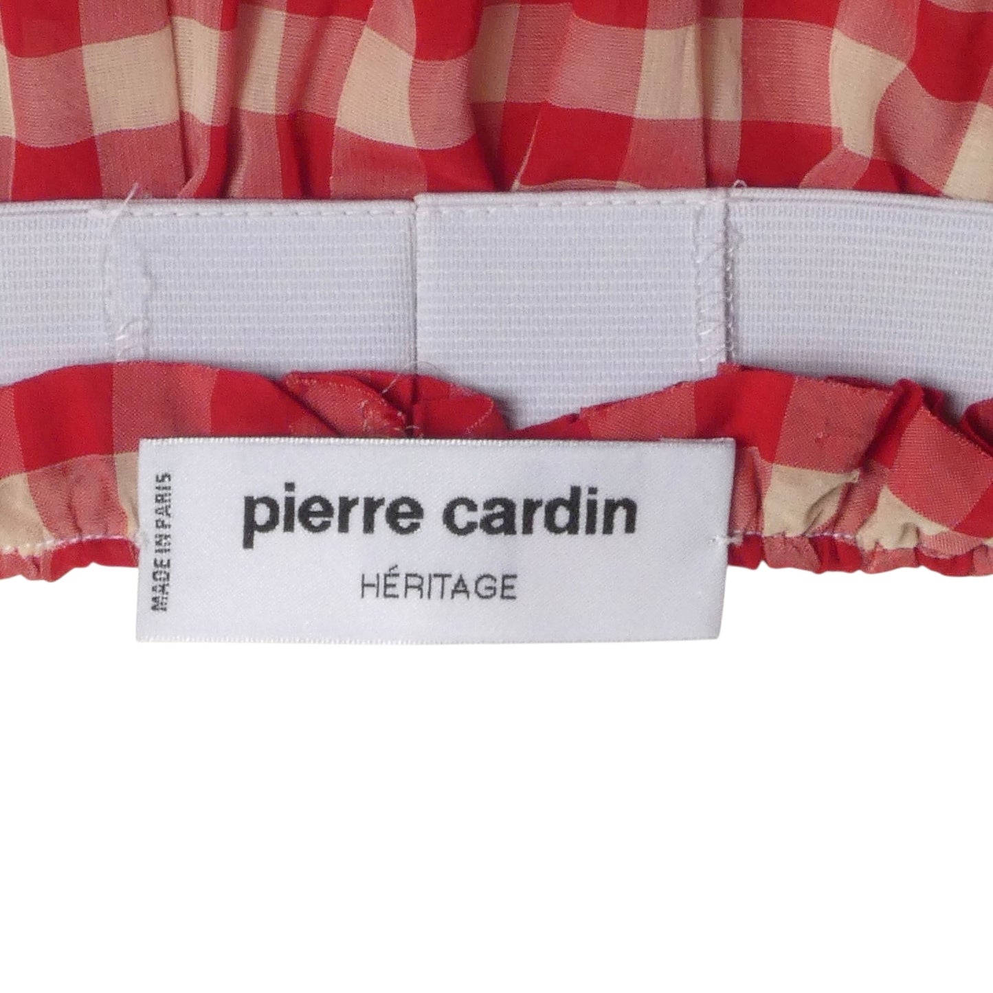 PIERRE CARDIN (HAUTE COUTURE)- Chiffon Gingham Pannier Skirt, Size 4