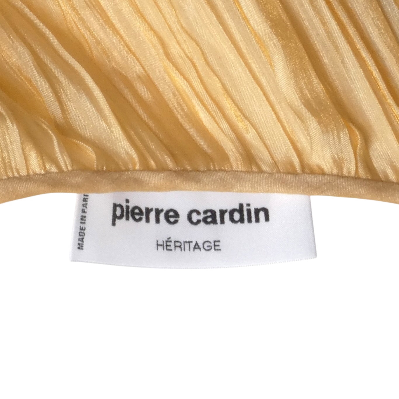 PIERRE CARDIN (HAUTE COUTURE)- 2000 Ivory Crinkle Pleat Dress, Size 6