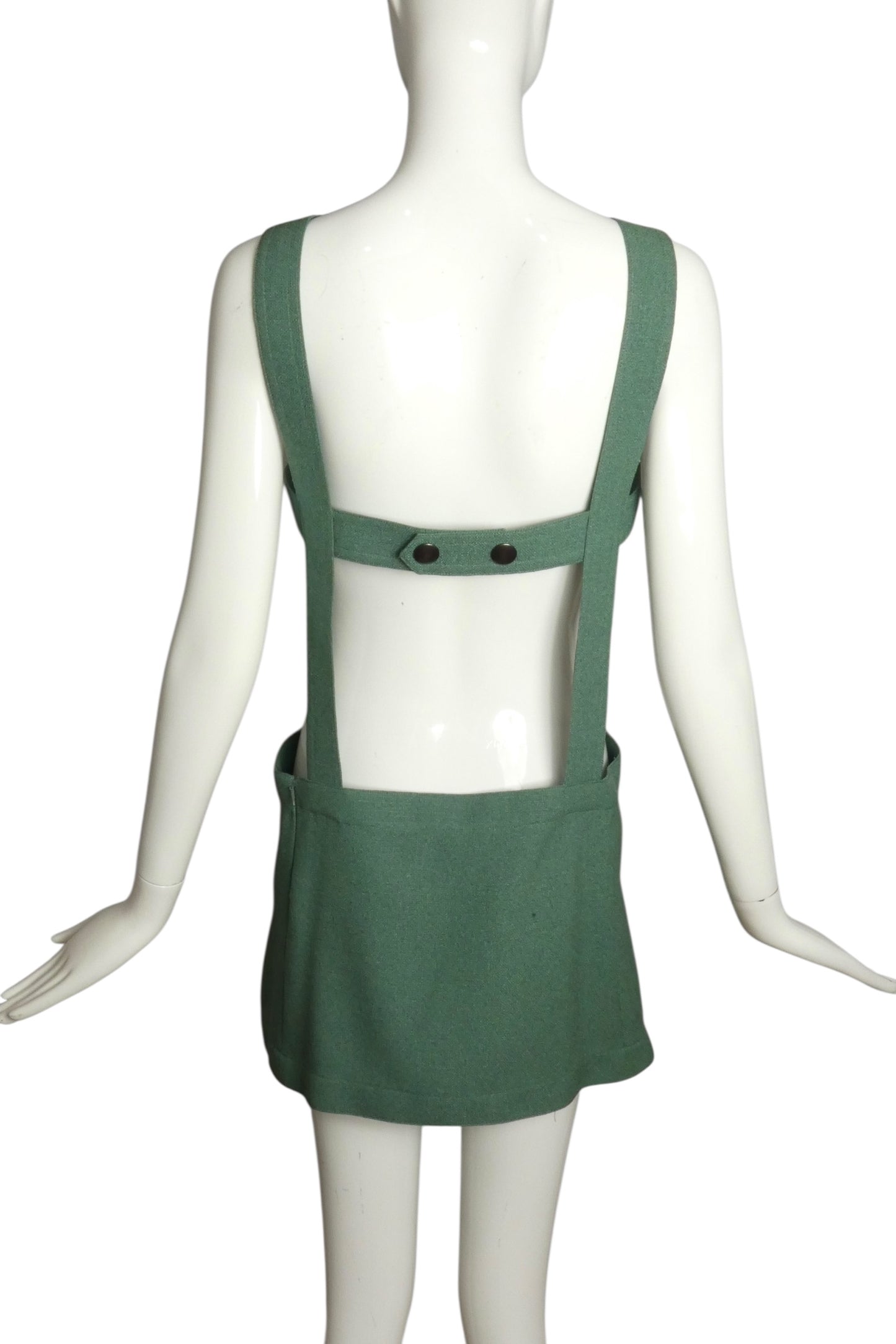 PIERRE CARDIN (HAUTE COUTURE)-1977 Green Rayon Jumper, Size 4