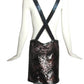 PIERRE CARDIN (HAUTE COUTURE)-1998 Sequin & Beaded Suspender Skirt, Size 8
