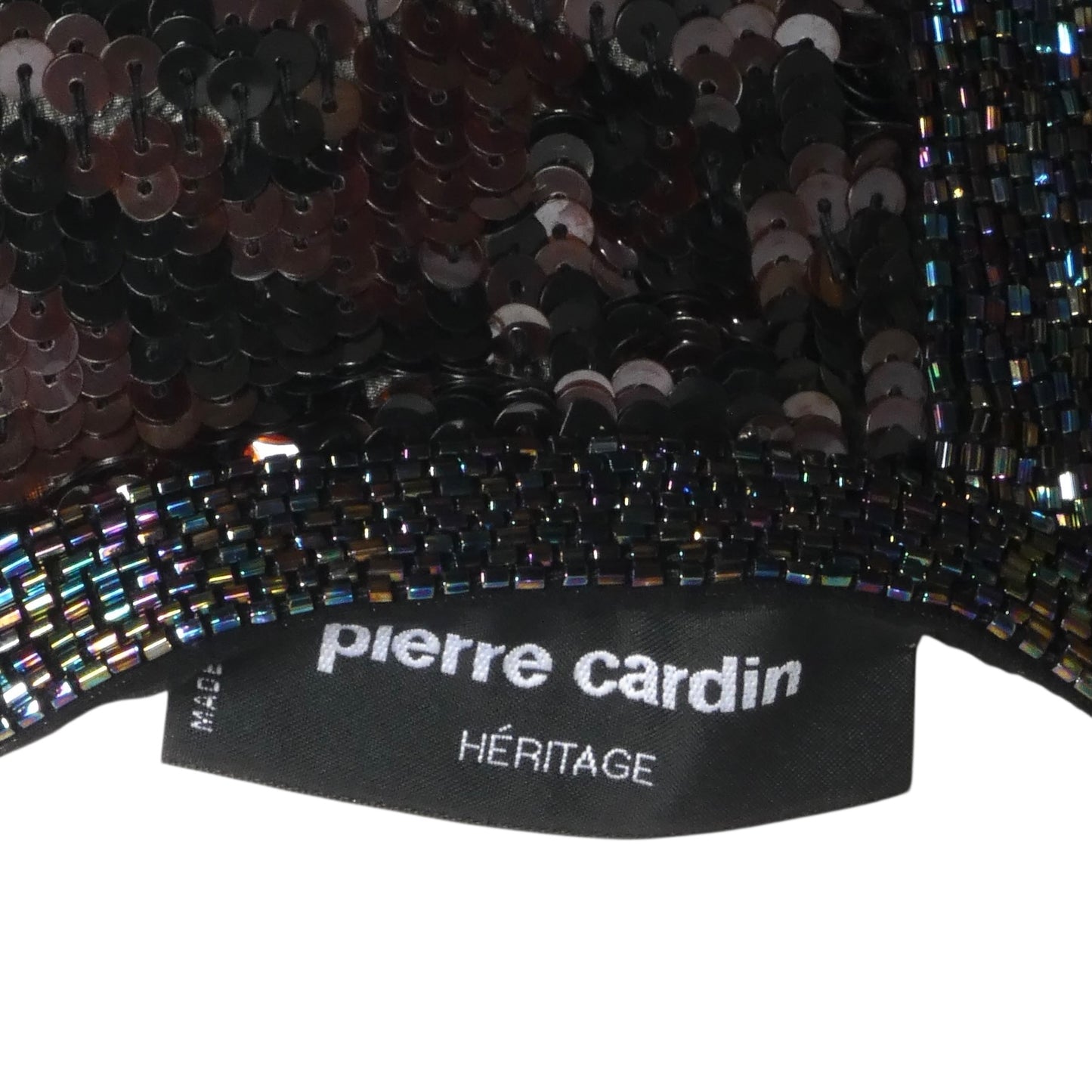 PIERRE CARDIN (HAUTE COUTURE)-1998 Sequin & Beaded Suspender Skirt, Size 8