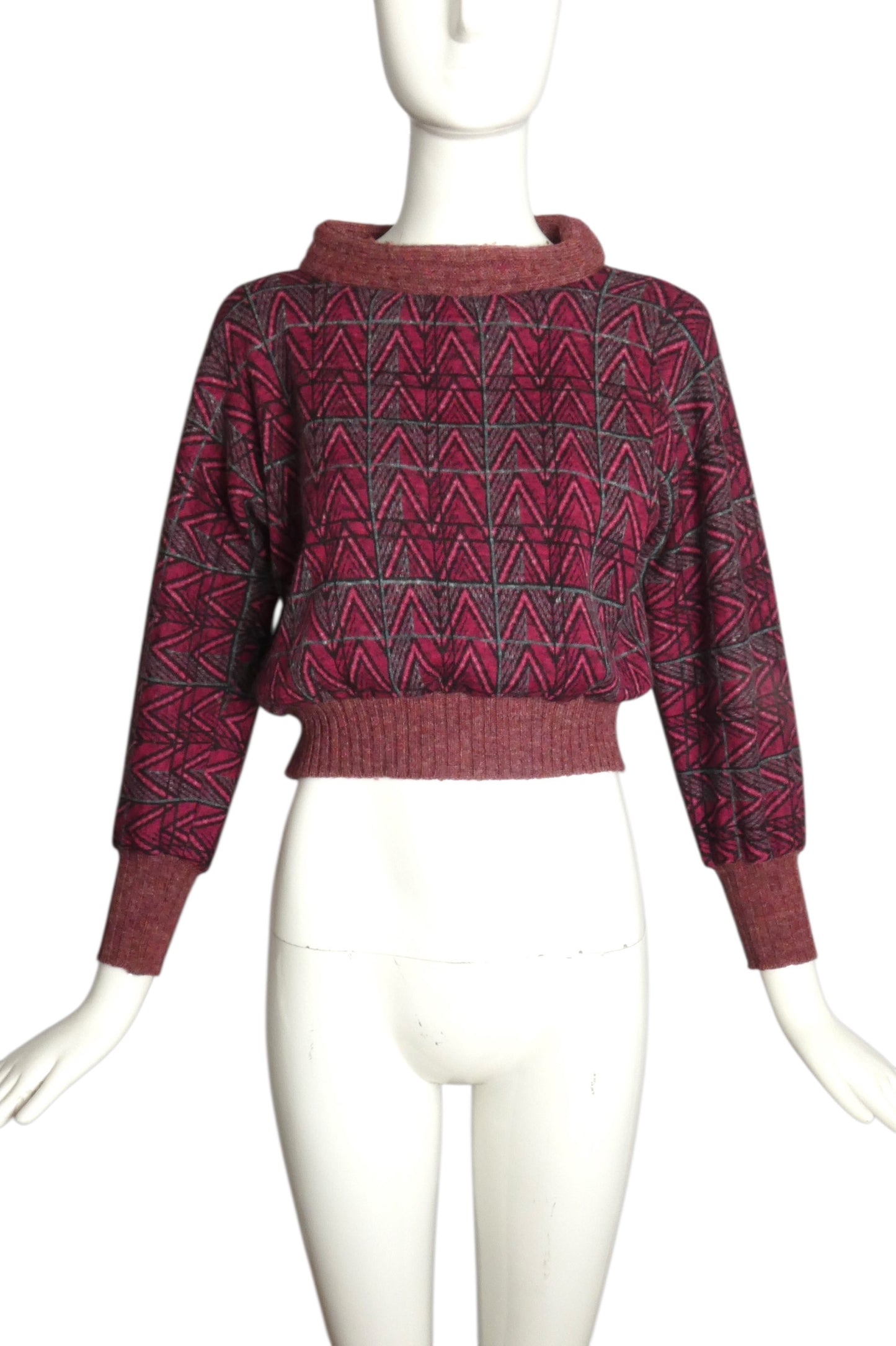 PIERRE CARDIN (HAUTE COUTURE)- 1974 Multi Color Wool Sweater, Size 4