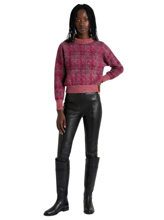 PIERRE CARDIN (HAUTE COUTURE) - 1974 Multi Color Wool Sweater, Size 4