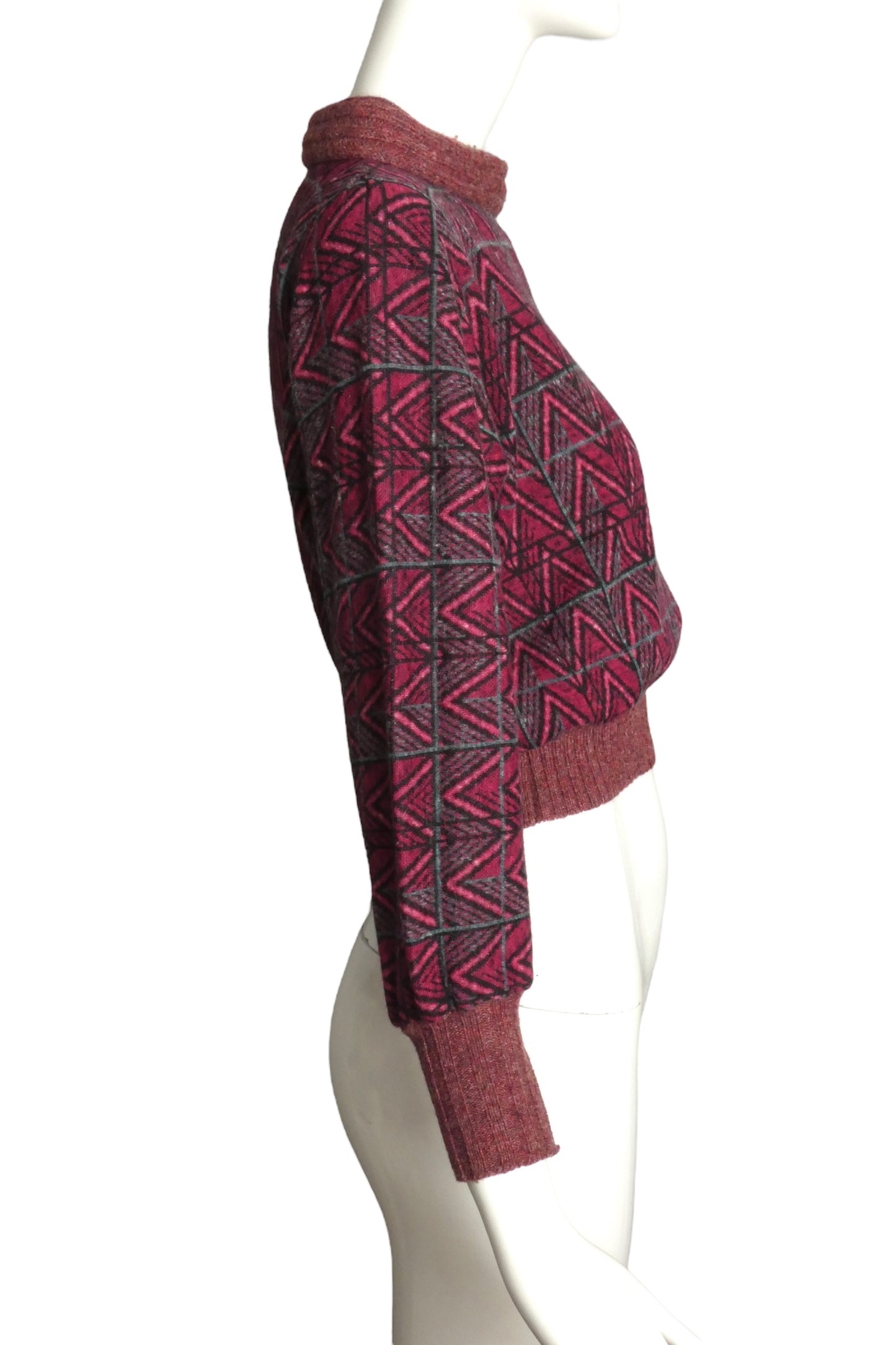 PIERRE CARDIN (HAUTE COUTURE)- 1974 Multi Color Wool Sweater, Size 4