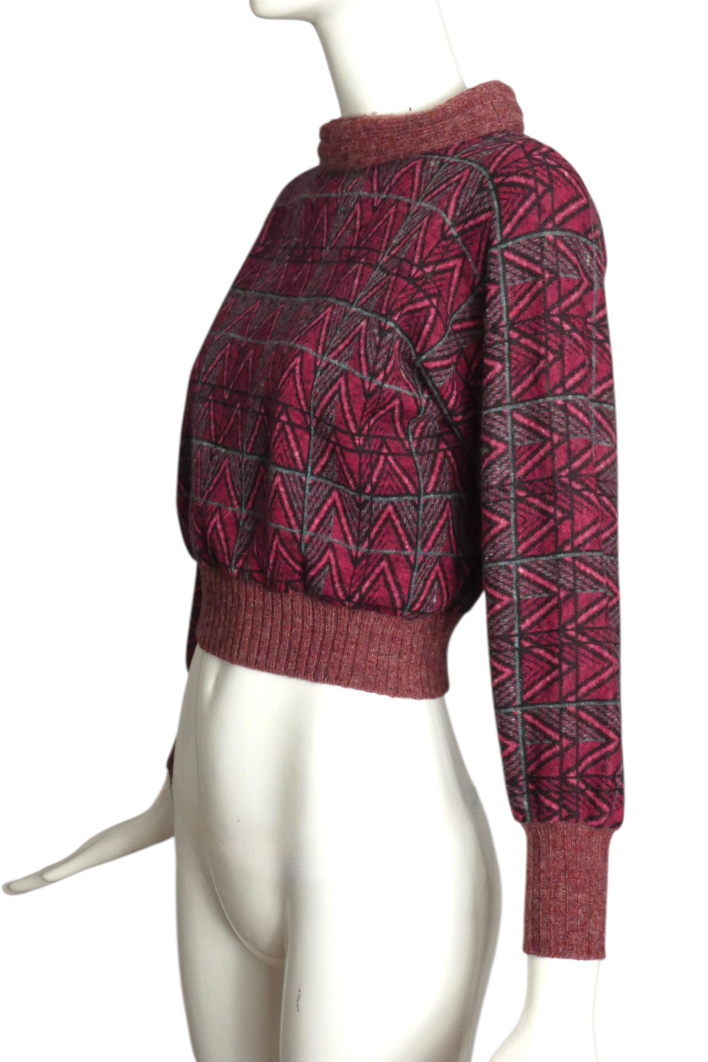 PIERRE CARDIN (HAUTE COUTURE)- 1974 Multi Color Wool Sweater, Size 4