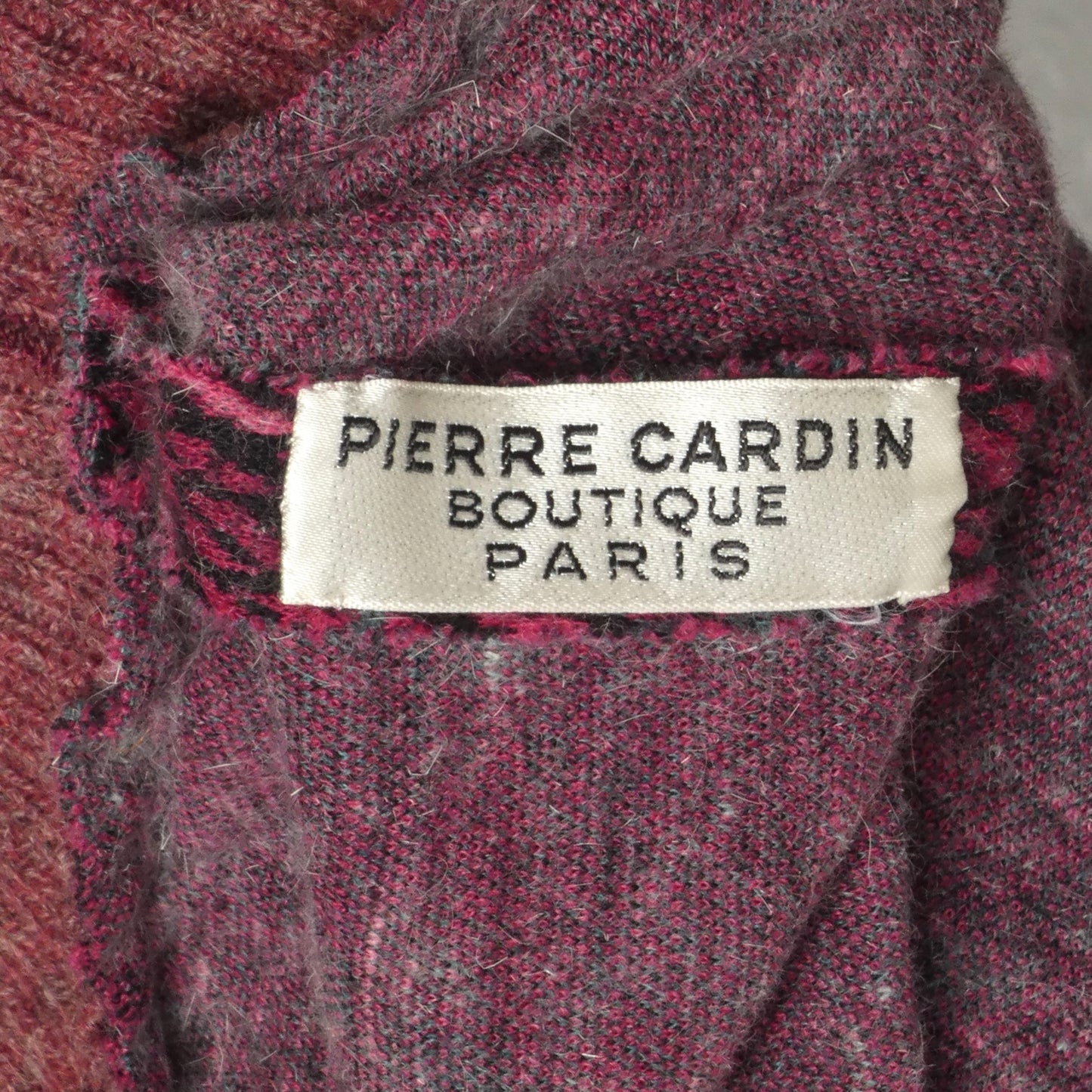 PIERRE CARDIN (HAUTE COUTURE)- 1974 Multi Color Wool Sweater, Size 4