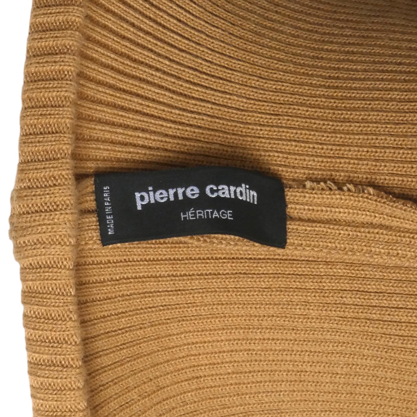 PIERRE CARDIN (HAUTE COUTURE)- 2009  Beige Knit Hoop Top, Size 8
