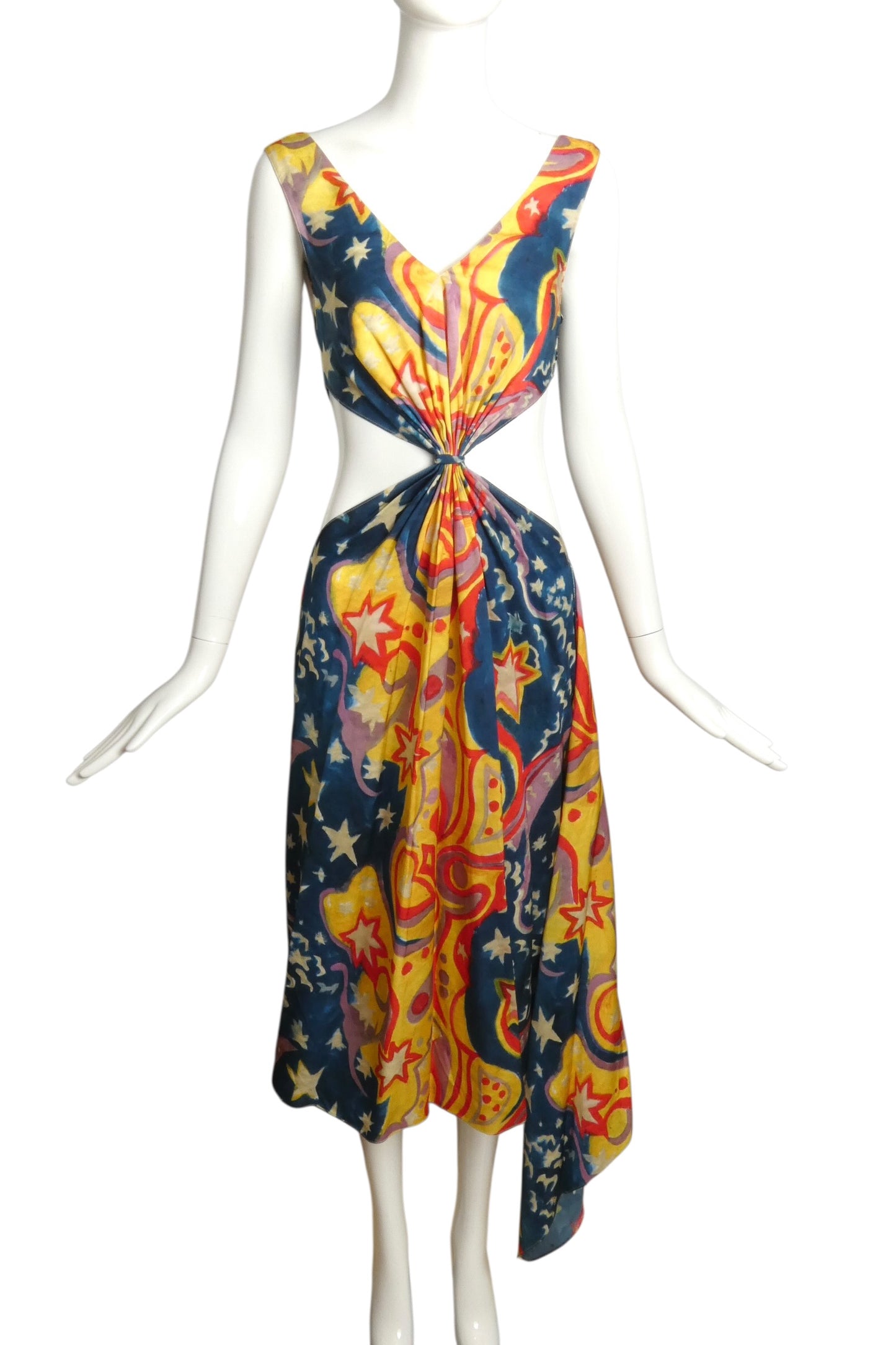 MARNI X NO VACANCY INN - NWT 2023 Printed Satin Sundress, Size 2