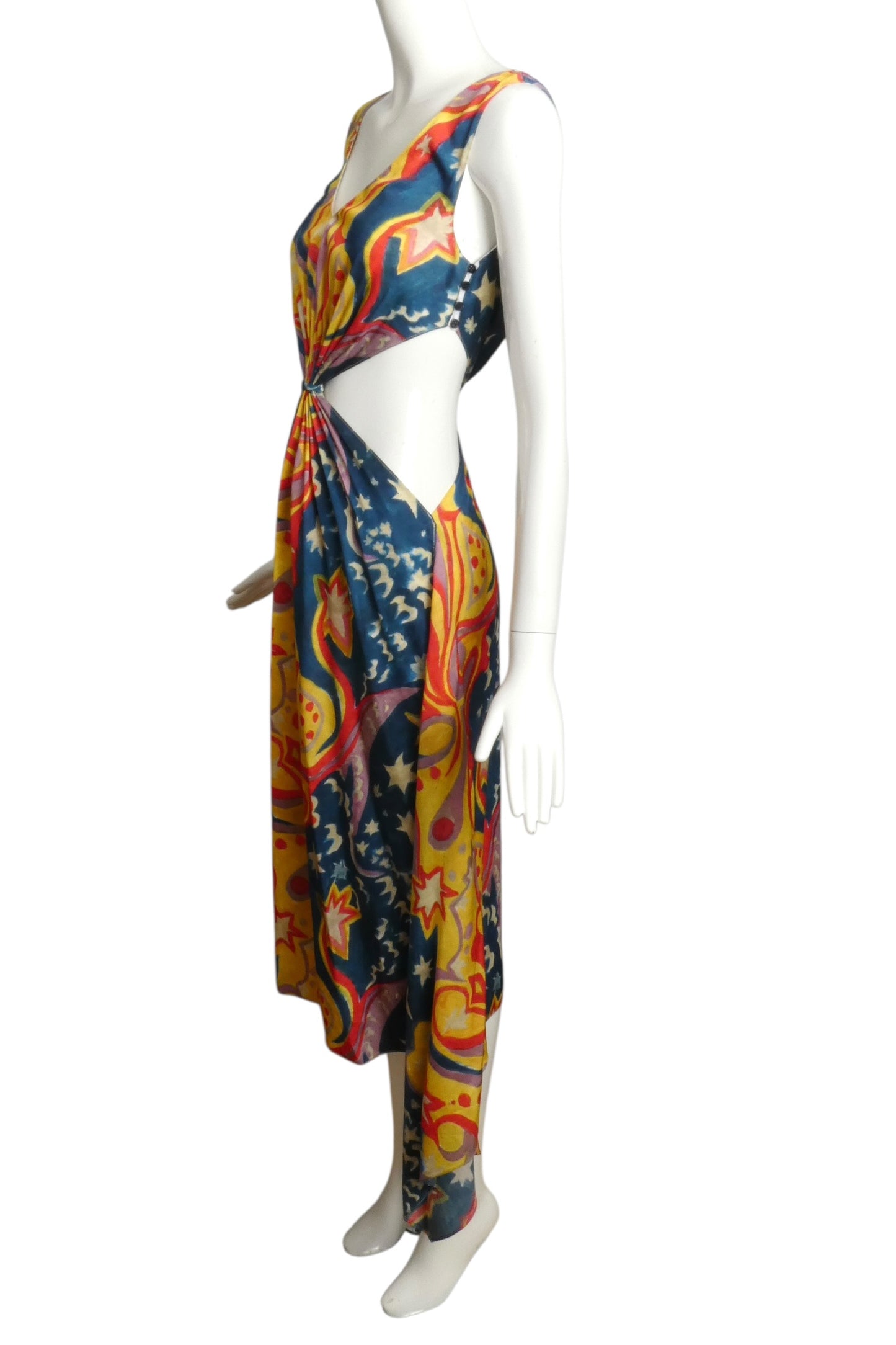 MARNI X NO VACANCY INN - NWT 2023 Printed Satin Sundress, Size 2