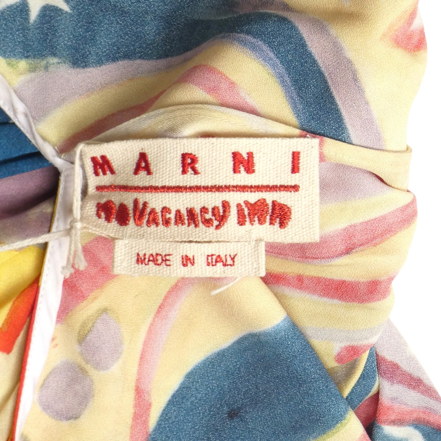 MARNI X NO VACANCY INN - NWT 2023 Printed Satin Sundress, Size 2