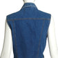 PIERRE CARDIN- 1990s Embellished Denim Vest, Size Small