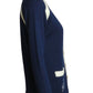 PIERRE CARDIN- 1970s Navy Wool Cardigan, Size 6