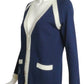 PIERRE CARDIN- 1970s Navy Wool Cardigan, Size 6
