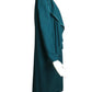 PIERRE CARDIN- 1980s Emerald Ruffled Wool Dress, Size 10
