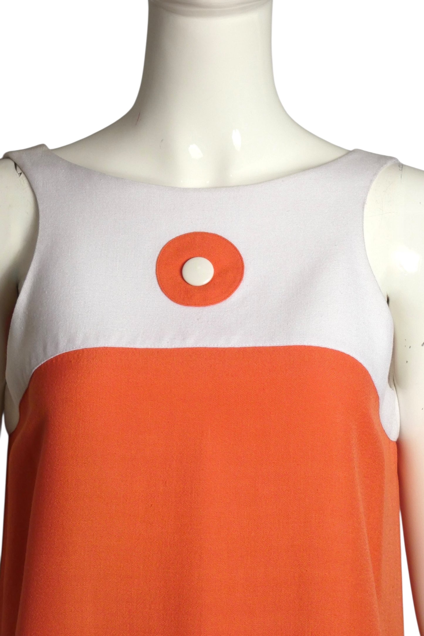 PIERRE CARDIN (HAUTE COUTURE)- 2000s Rayon Colorblock Dress, Size 4